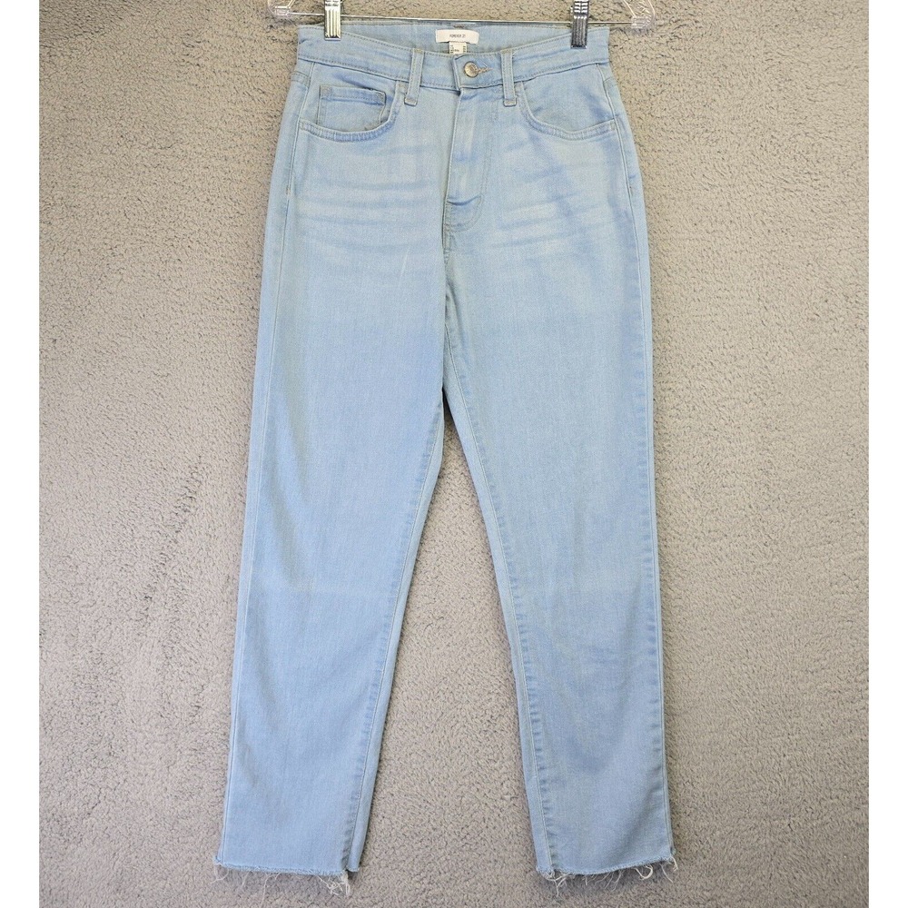 MOM Jeans Women's 26 Light Wash High Rise Tapered Mom Blue‎ Denim Stretchy